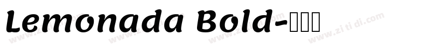 Lemonada Bold字体转换